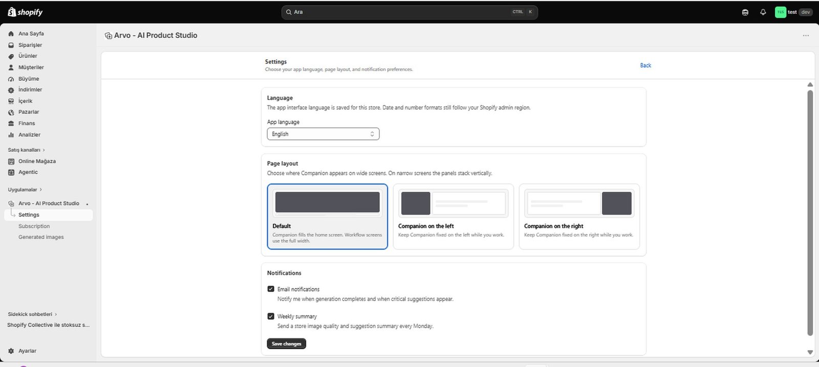 How do I access my settings?  – screenshot