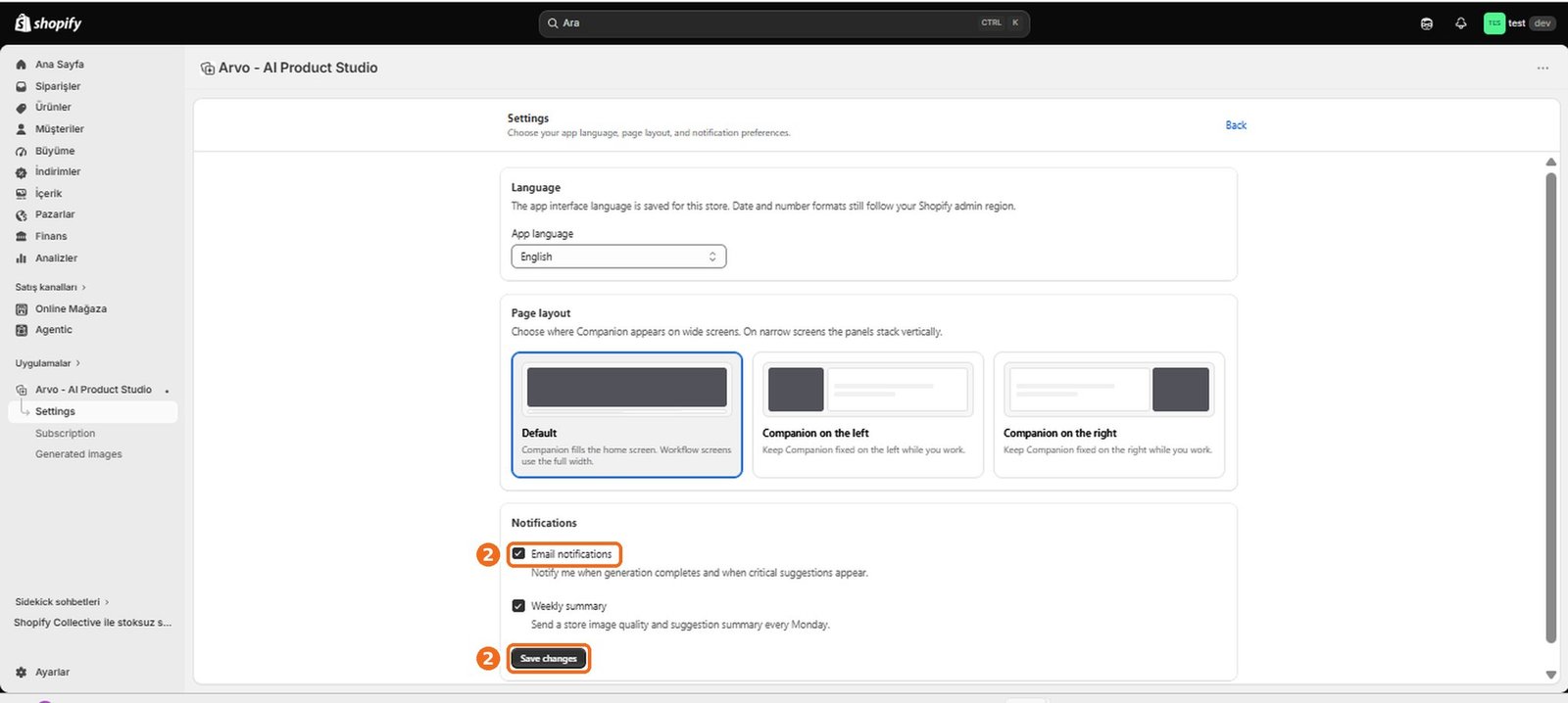 How do I manage email notifications?  – screenshot