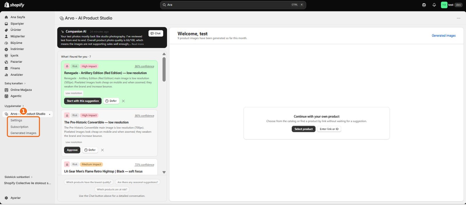 How do I access my settings?  – screenshot