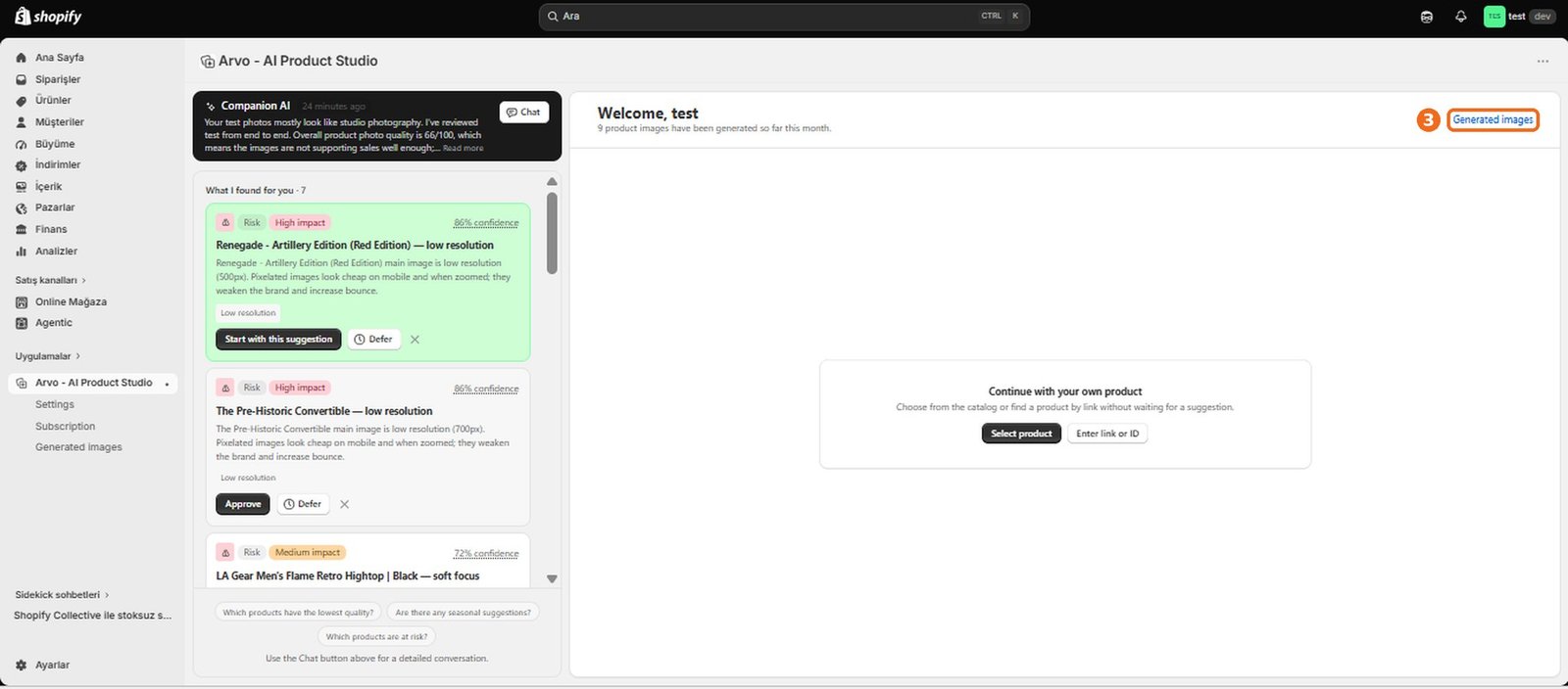 How does the Dashboard work?  – screenshot