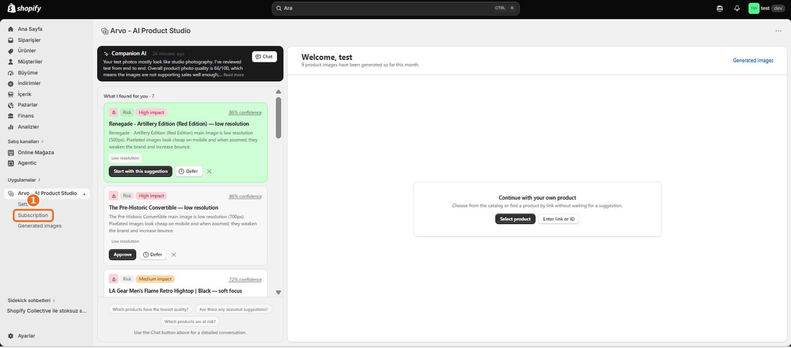 How do I manage my subscription?  – screenshot