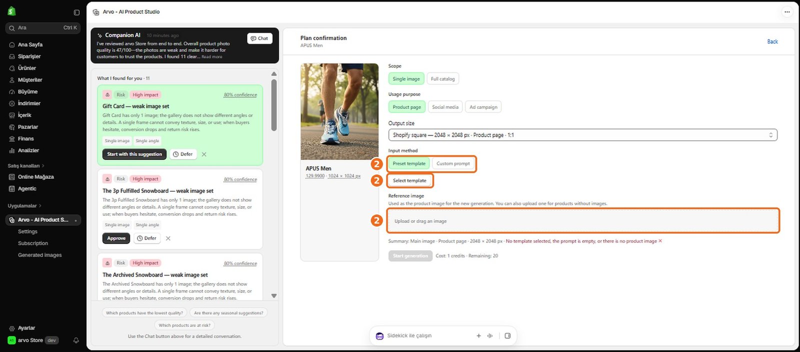 How does Arvo AI work?  – screenshot
