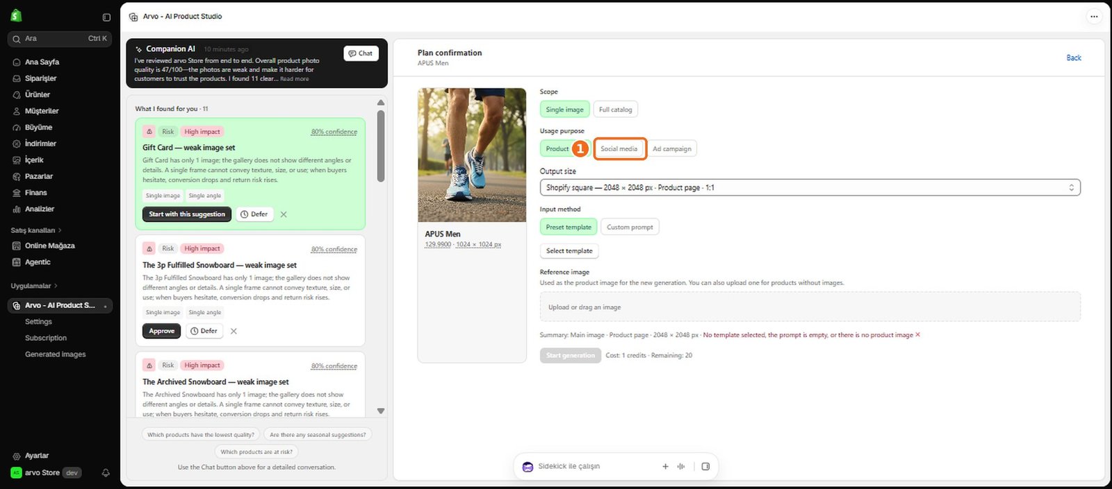 How do I create a social media visual?  – screenshot