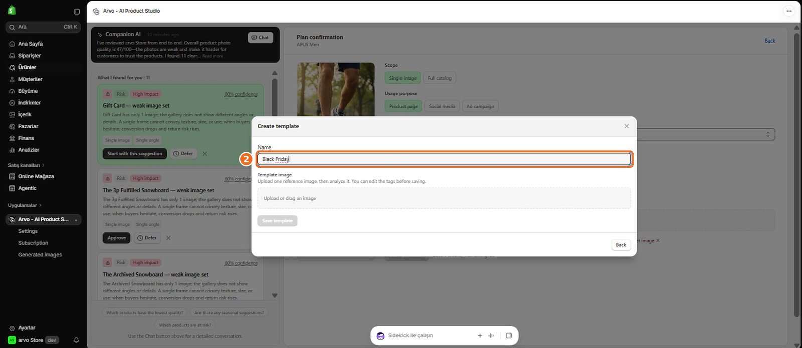 How do I create a custom template?  – screenshot