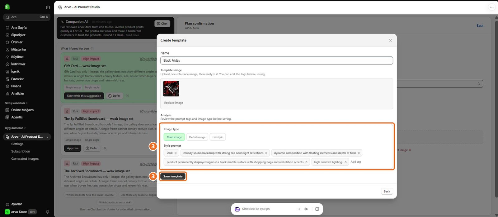 How do I create a custom template?  – screenshot