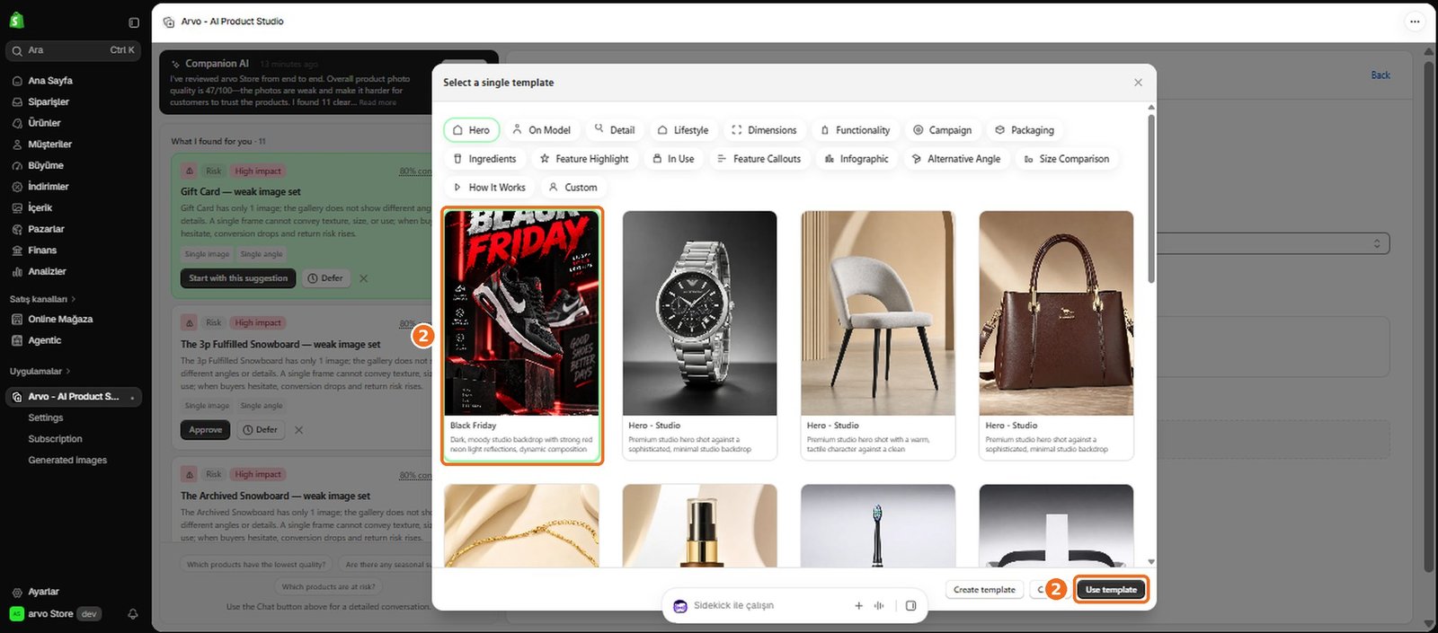 How do I use my custom template for future generations?  – screenshot