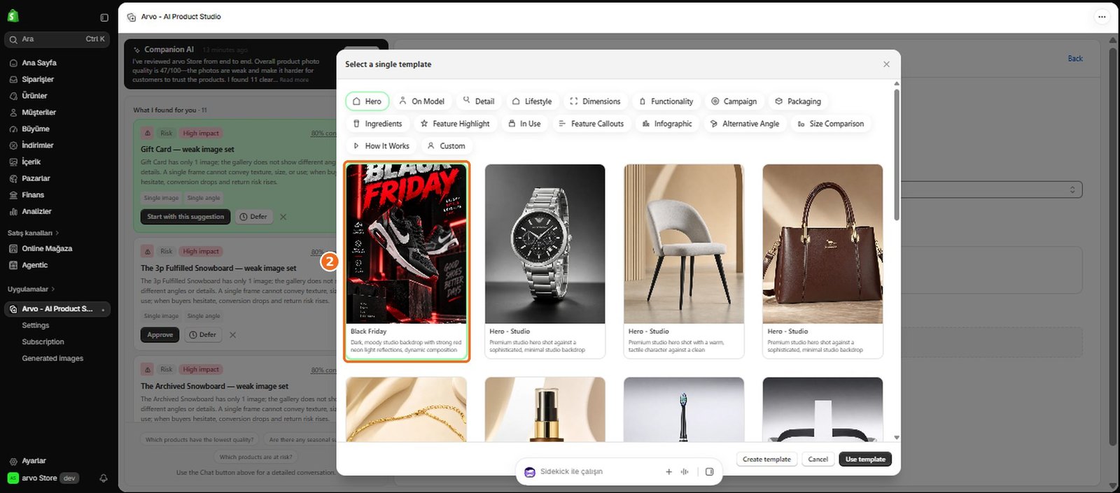 How do I save a custom template?  – screenshot