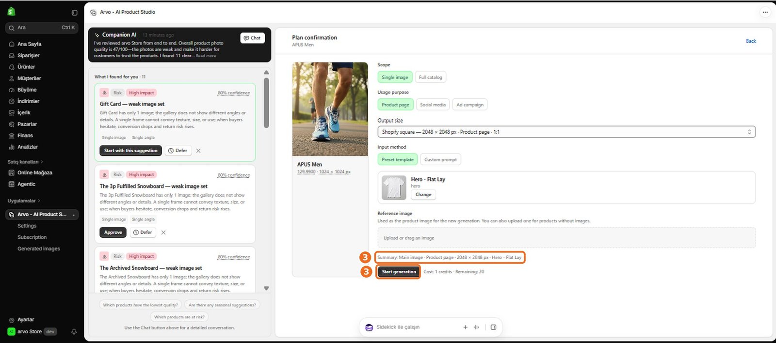 How do I generate an image?  – screenshot