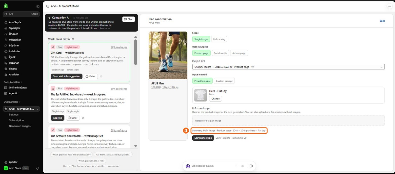 How do I get started with Arvo AI Product Studio?  – screenshot