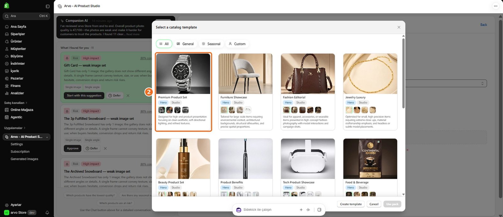 How do I create visuals for multiple products?  – screenshot