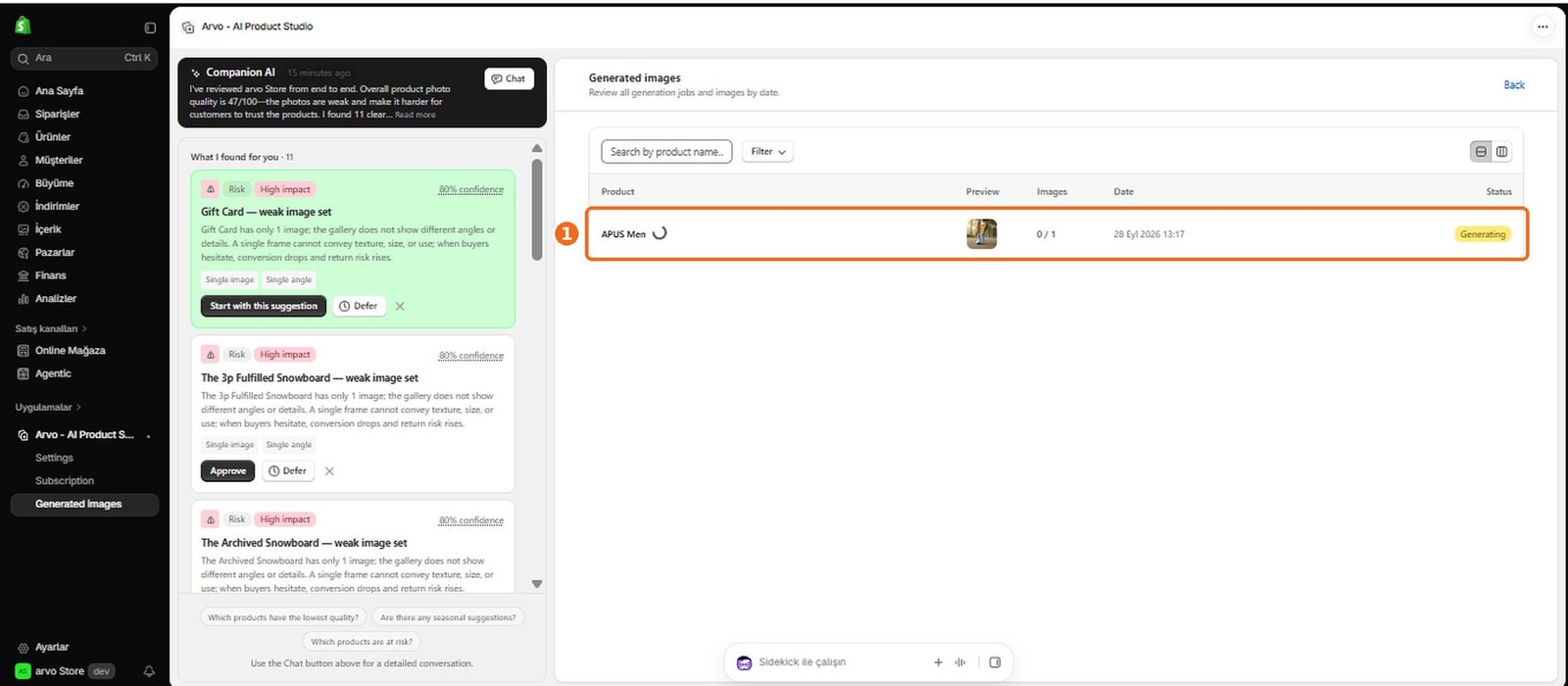 How do I preview a generated image?  – screenshot