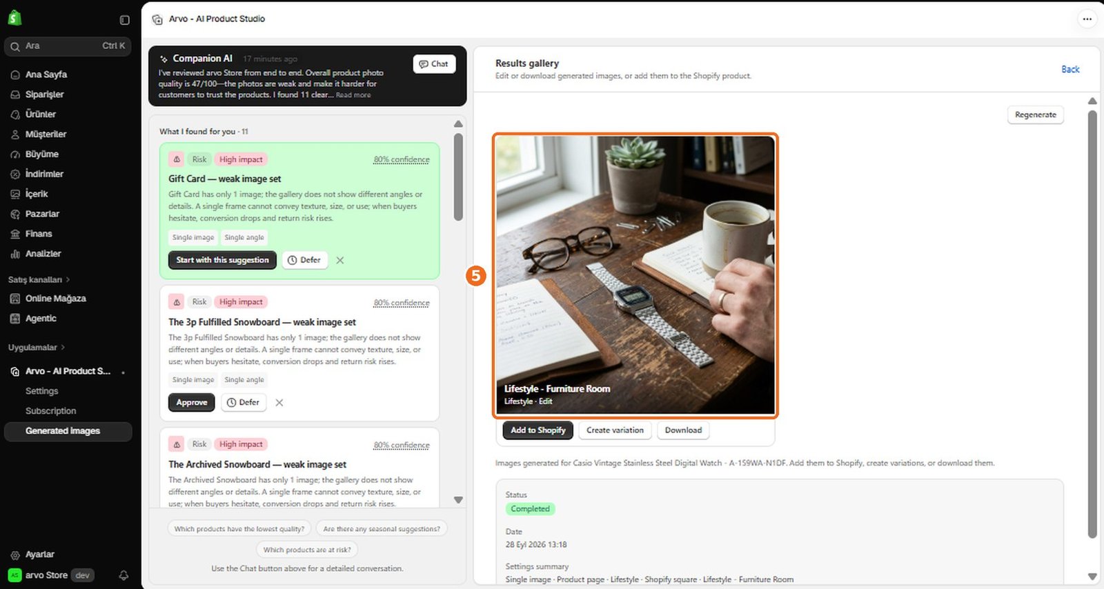 How does Arvo AI work?  – screenshot