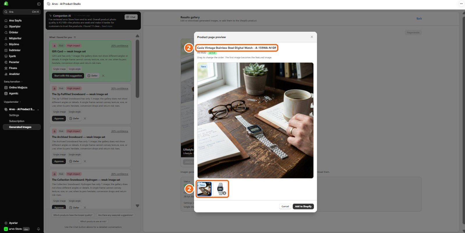 How do I preview a generated image?  – screenshot
