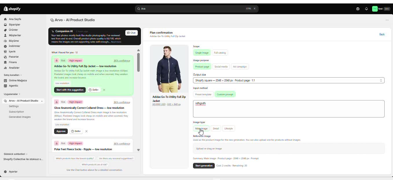What are credits?  – screenshot