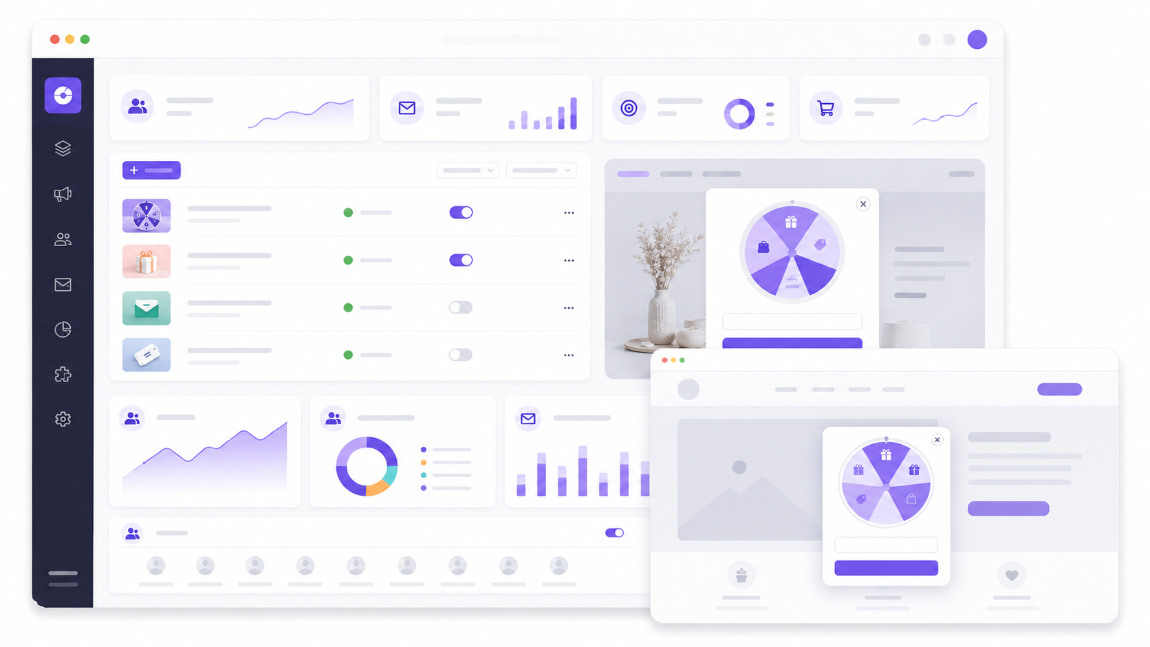 WordPress campaign dashboard visual